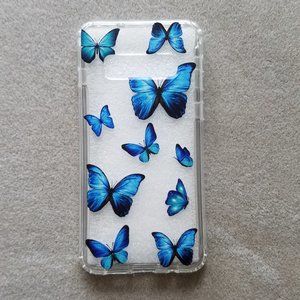 NWT Samsung s10 Blue Butterfly Phone Case and Screen Protector